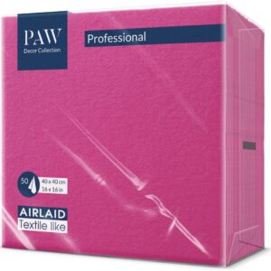 Fuksjowe Serwetki Flizelinowe Airlaid 40x40 cm (50 szt.) – PAW Len  | Kup na własność