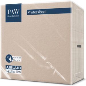 Beżowe Serwetki Flizelinowe Airlaid 40x40 cm (50 szt.) – PAW | Kup na własność
