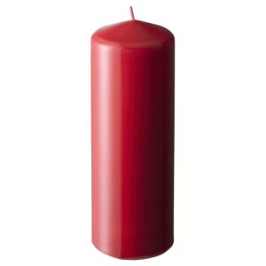 Świeca Kolumnowa Bezzapachowa (19 cm) – Czerwony (70h)
