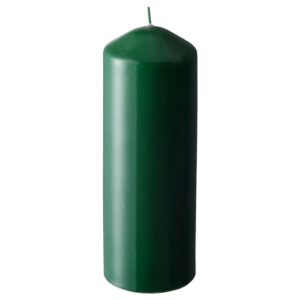 Świeca Kolumnowa Bezzapachowa (19 cm) – Zielony (70h)