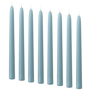Stożkowe Bezzapachowe 100% Stearyna 25 cm (8 szt.) – Bladoniebieski
